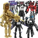 City Creative Skibidi Toilet Titan Building Block, DIY Clock