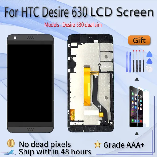 H869917396bb846ddb5d557c79046ca6eG_500x500 HTC Desire 630 LCD screen assembly with front case - Image 1
