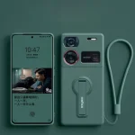 Invisible Bracket Stand Holder Case ZTE Nubia Z60 Ultra Liquid Silicone Soft