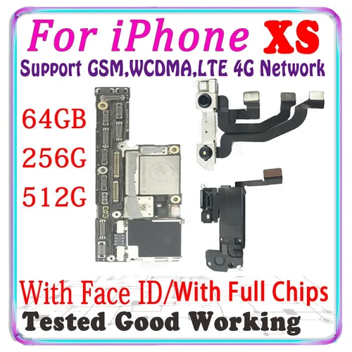 Sa7cbc4a31ee444b99b1893288ea735f1x_500x500 NO iCloud iPhone XS Motherboard With Face ID 256GB - Image 1
