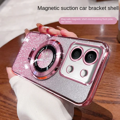 Sb7951f17031848bd80e24317654e4a3bk_500x500 Infinix Note 40 Pro Case Soft Bling Glitter With Ring Magnetic Protective - Image 1