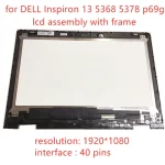 DELL Inspiron 13 5368 5378 p69g LCD Screen+Touch Digitizer Assembly+FRAME BEZEL B133HAB01.0