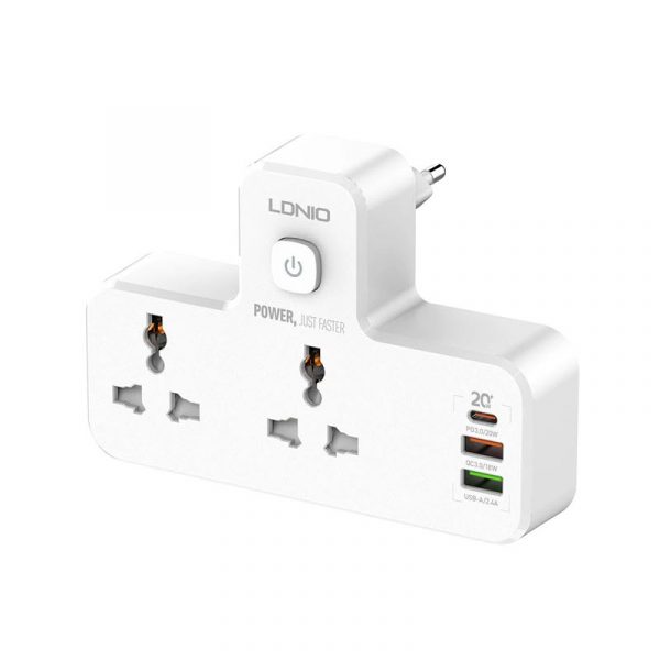 ldnio-sc2311-20w-3-port-usb-charger-extension-power-strip-1-600x600-1 LDNIO SC2311 20W 3-Port USB Charger Extension Power Strip - Image 1