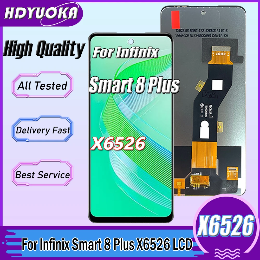 6-6-Original-For-Infinix-Smart-8-Plus-LCD-X6526-Display-Touch-Screen-Digitizer-Assembly-Replacement Infinix Smart 8 LCD Original Display - Image 1