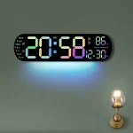 Remote Control Oval Digital Wall Clock Bangladesh
