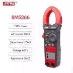 BM5266 Handheld Digital Clamp Meter Multimeter 1999 Count AC/DC Volt Amp Ohm Capacitance Phase Diode Megger Tester Ammeter - multimeter