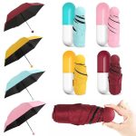 7" Mini Folding Capsule Umbrella With Cute Capsule Case