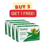 Himalaya Neem & Turmeric Soap - 125gm (Buy 3 Get 1 Free)