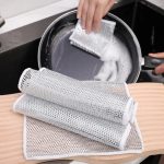 12 Pcs Magic Cleaning Cloth Kitchen Dishwashing Towel Metal Steel Wire Cleaning Rag For Dish Pot Cleaning Tools - NR Mart - Dish Cloth & Towels