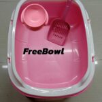 Cat Litter Box with Scoop & Free Bowl