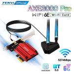 FENVI WiFi AXE 3000 Pro Adapter WiFi 6E AX210 5374Mbps Tri Band 2.4G/5G/6Ghz Bluetooth 5.3 802.11AX