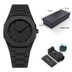 Arabic Black Aura Watch â€“waterproof, Sleek, Stylish & Functional With Chain Cutter