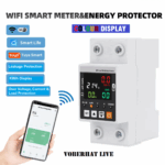 WiFi Circuit Breaker, Earth Leakage, Over, Under Voltage Protector Relay Device Switch , Energy Power kWh Meter Smart Life/Tuya Apps