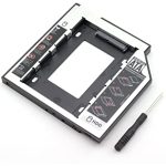 DVD to HDD 2nd SSD/HDD Caddy SATA Drive Enclosures - Black 12.7mm