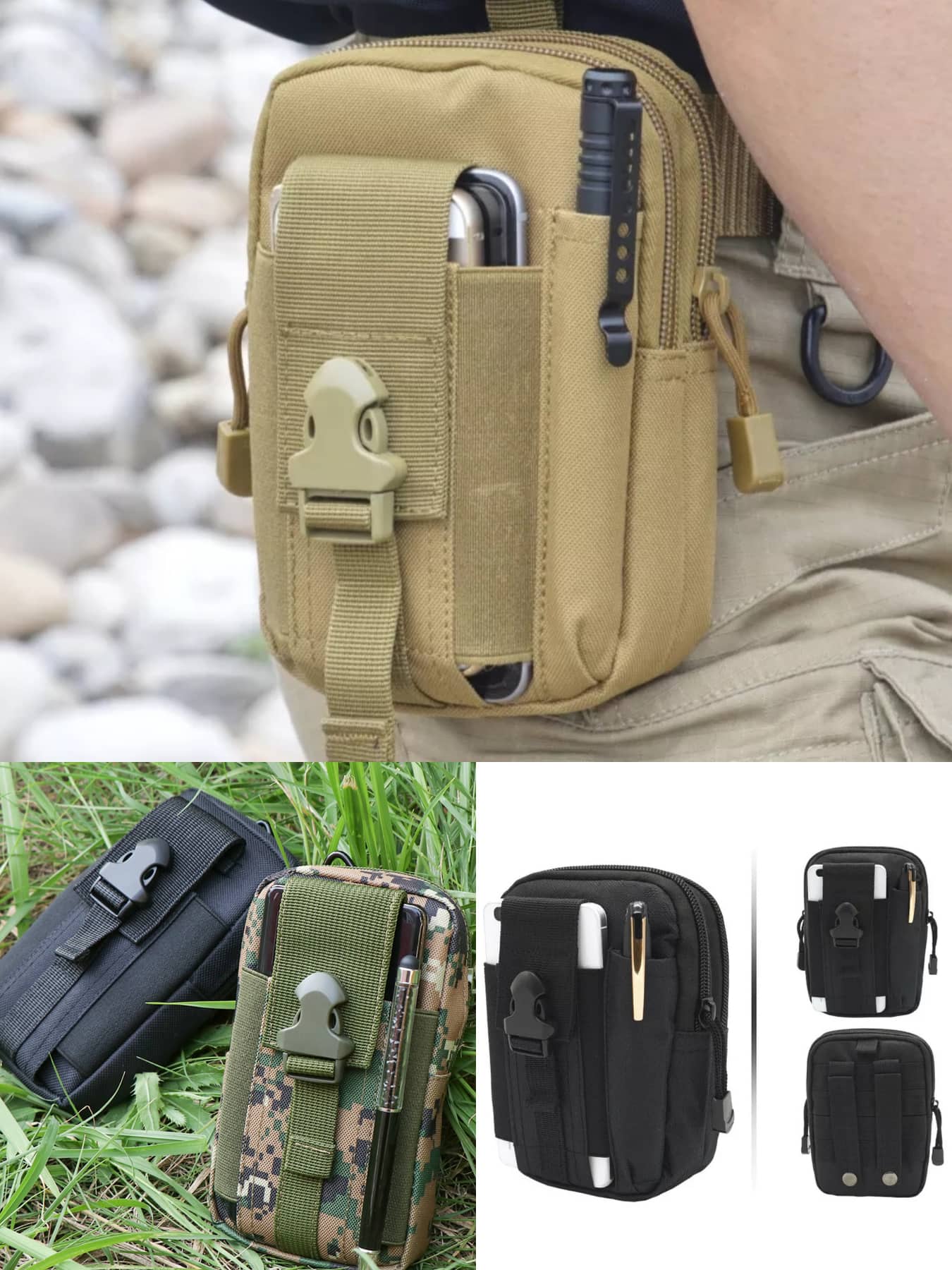 6125dcaad1bb780d943fd4f987dcebc7 Waist Pack Men's Casual Bag Travel Purse Waterproof Belt Zipper - Image 1