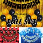 Happy Birthday Combo Complete Set 02 (20 Balloons1 set Banner1 Background