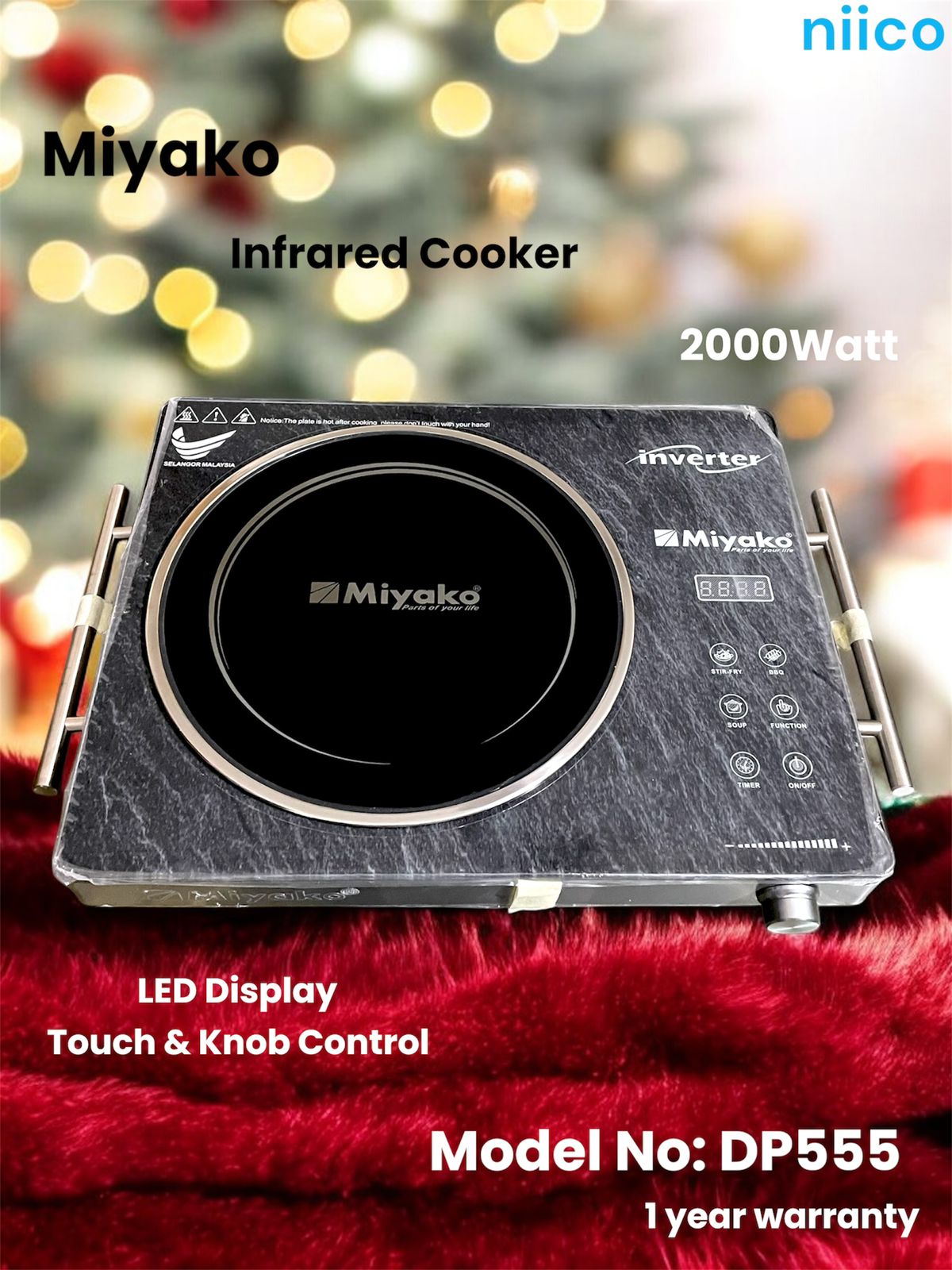 eb5430a5394f9a55a65ceba36bac9c58 Miyako Infrared Cooker Energy Savings & Smokeless Capacity : 2000 - Image 1