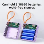 3 Slots 18650 Battery Box DIY Power Bank Charger Shell Fast Charging Case With Charge Cable Mini Solderless Power Supply Housing Bangladesh (New)