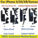 100% Fully Unlocked iPhone X XR with Face ID Mainboard Logic Board Free iCloud iPhone XS Max Motherboard Support Update Bangladesh (New)