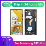 6.8‘‘ 120hz AMOLED Samsung Galaxy S22 Ultra S908B S908B/DS Display   LCD Touch S22U Screen with Frame Display Replacement Bangladesh (New)