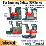 Unlocked S20FE G780 G781 Motherboard Samsung Galaxy S20 G980F G981B S20 Ultra G988U G988B S20Plus 5G G986B G986U Logic Board Bangladesh (New)