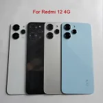 Back Glass Battery Cover Xiaomi Redmi 12 4G Redmi12 with Camera Lens Rear Door Housing Case Replacement  Adhesive Bangladesh (New)