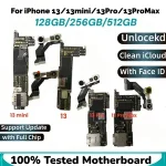 Unlocked Motherboard iPhone 13 Pro max With/NO Face ID Logic Board 13 Mini 13 Pro Clean iCloud Support Update Mainboard Bangladesh (New)
