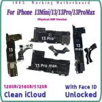 100% Working iPhone 13 Pro Max Clean iCloud Motherboard With Face ID Logic Board Unlocked iphone 13 mini Mainboard Bangladesh (New)