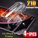 1-4PCS HD Soft Hydrogel Film for IPhone 18 Pro Max 17 Air 16 E 15 Plus Pro Max Full Cover Ultra HD Screen Protector Anti-Scratch