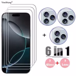 6in1 For iPhone 18 Pro Max Tempered Glass iphone 18 17 16 Pro Max Screen Protector Protective Phone Lens Film iphone 18 Pro Max