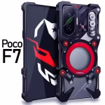 Aluminum Frameless Case For POCO F7 For Redmi Turbo 4 Pro Rotating Bracket Shell Metal Rimless Shockproof Cover