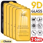 2-5PCS 9D Hardness Tempered Glass For iPhone 18 Pro Max 17 16 15 Plus 14 13 Mini 11 12 8 7 6 X XR XS Air SE Screen Protector