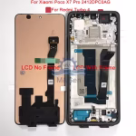 6.67'Amoled Original For Xiaomi Poco X7 5G 24095PCADG/ X7 Pro 5G LCD 2412DPC0AG Display Frame Touch Screen For Redmi Turbo 4 Pro