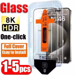 1-5PCS HD Screen Protector For iPhone 18 Pro Max 17 16 15 14 13 Mini 11 12 8 7 6 XS XR Air Easy Installation Screen Protector
