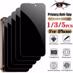 1/3/5 PCS Anti Spy Tempered Glass For iPhone 18 17 16 15 Pro Max Privacy Screen Protector iPhone 16 Front Film iPhone 15 14 Plus verre trempe iphone 17 16e 14 13 12 11 Privacy Film