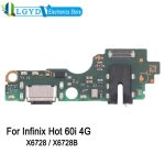 OEM Charging Port Board with iC For Infinix Hot 60i 4G, X6728 / X6728B Phone Charging Board Repair Replacement Spare Part